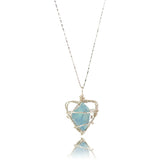 ‘’Ocean Whisper‘’ Aquamarine Necklace |Handmade Jewelry for Peace & Clarity - Auratract